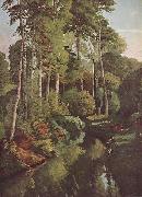 Gustave Courbet Waldbach mit Rehen oil on canvas